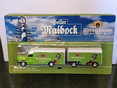 Camión y remolque de cerveza Heller Maibock Altenmunster modelo HO 1/87 autobús 5000 NUEVO Foto 1 de 4