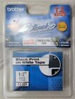 Brother P-touch TZ-231 Label Tape Black Print on White Tape 1/2&quot; Width 12mm New