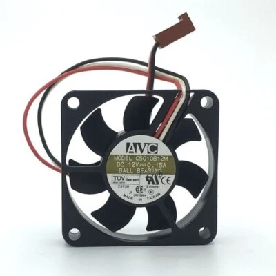 AVC C5010B12M DC12V 0.15A 50*50*10MM 50mm  Chassis Cooling Fan 3pin - Image 1 of 3