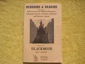 DUNGEONS & DRAGONS BLACKMOOR SUPPLEMENTO, QUARTA STAMPA, 1977 Dave Arneson - Foto 1 di 16