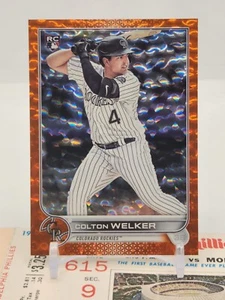2022 Series 2 Base Orange Foil #480 Colton Welker /299 - Colorado Rockies - Picture 1 of 6