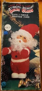 Vintage Musical Dancing Santa Claus 3 Songs w/Box - Picture 1 of 8