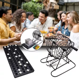 New Deluxe Bingo Game Set With Bingo Cage Bingo Balls Bingo Cards And Bingo Chip - Picture 1 of 7