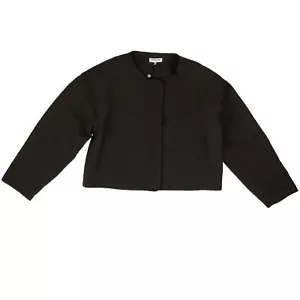 NWT OPENING CEREMONY Black Polyester Solid Quilted Jacket Size ML $395 - Picture 1 of 4
