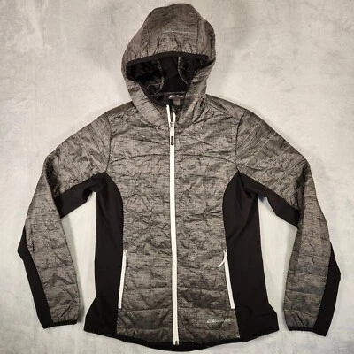 Chaqueta Eddier Bauer Mujer Pequeña Negra Elastizada Acolchada Con Capucha Cremallera Gorpcore Foto 1 de 4