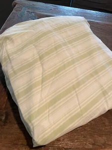 rachel ashwell queen flat sheet green grand stripe ripped - use for fabric - Picture 1 of 2