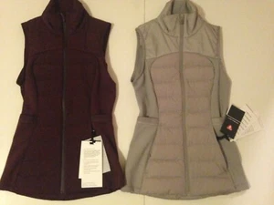 NWT Lululemon Down For It All Vest Women's Size 0 Choose Color Burgundy Or Gray - Picture 1 of 30