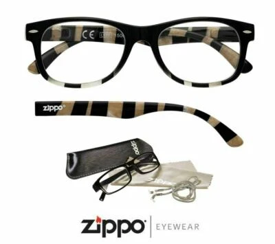 Occhiali ZIPPO da Vista da Lettura Unisex Montatura Strip colorati con custodia