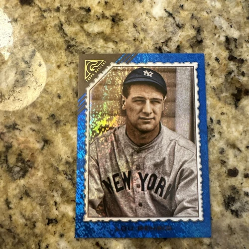 2022 Topps Gallery Lou Gehrig SP Rare Blue Pattern Refractor #5/50 MINT🔥