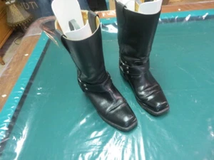BOTAS ARNÉS HOMBRE EL CANELO MOTOCICLISTA/MOTOCICLETA NEGRAS TALLA 8.5 D ¡BONITAS!! - Imagen 1 de 10