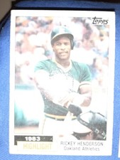 1984 Topps - 1983 Highlight #2 Rickey Henderson A’s HOF MLB FREE SHIPPING MVP MT