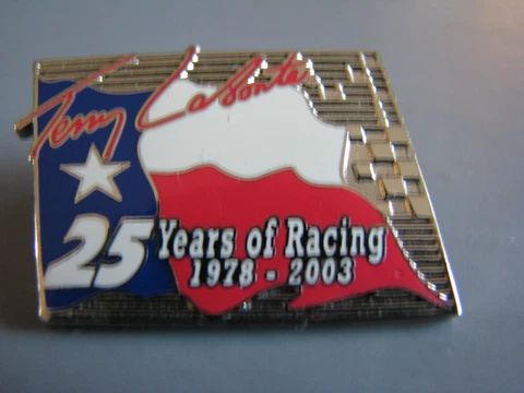 TERRY LABONTE 25 YEAR OF RACING 1978-2003 TEXAS FLAG LOGO NASCAR RACING HAT PIN Cover