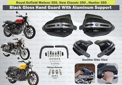 Black "Hand Guard Fit For Royal Enfield New Classic, Meteor, Hunter" 350 - Image 1 of 4