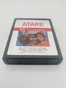E.T. The Extra-Terrestrial (Atari 2600, 1982) Cart Only Tested (No Side Label) - Picture 1 of 2