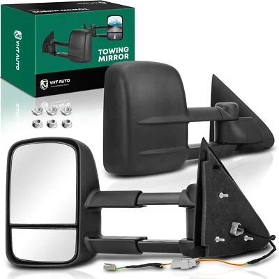 Black Towing Mirror for Ford F-150 1997-2003 F-150 Heritage F-250 Left & Right - Image 1 of 4