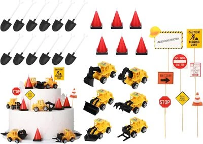Conjunto de decoração de veículos Sratte 40 peças enfeite de bolo construção...  - Imagem 1 de 4