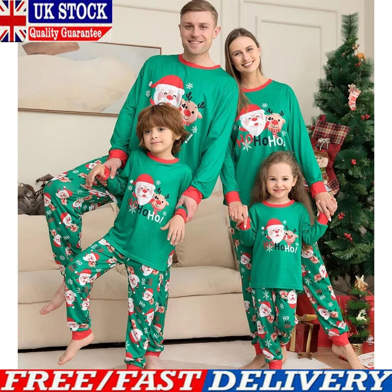 Christmas Family Matching Pyjamas Adult Kids Xmas Nightwear Pajamas PJs Sets UK