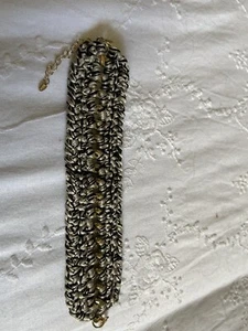 Oasis Black & Gold Woven Knot Bracelet - Picture 1 of 3