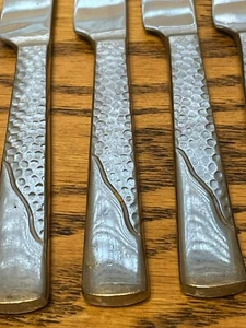FORTESSA Knives Set Of 13 Stainless Steel Hammered Wave Dinner Similar Rambla - Picture 1 of 8