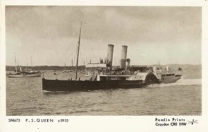 (ad26) Paddle Steamer PS Queen c1910 - Shipping Postcard - Picture 1 of 2