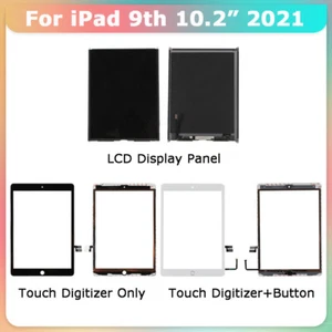 For iPad 9 10.2" A2603 A2604 LCD Display Panel Touch Screen Digitizer Button Lot - Picture 1 of 33