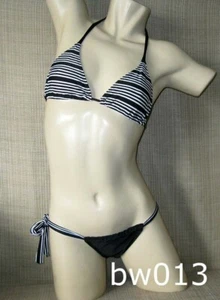 Sexy Bikini Brasileño a Rayas BLANCO Y NEGRO Traje de Baño Nuevo con Etiquetas - XS, Pequeño - Imagen 1 de 1