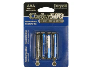 Batería Pilas Micro AAA Beghelli Recargable sin Cables Phones 4PZ Cargador 500 - Imagen 1 de 1