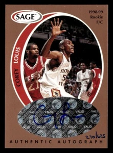 COREY LOUIS 1998-99 Sage #A25 Bronzo AUTOGRAFO 270/625 (BK4) - Foto 1 di 2