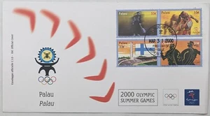 Palau; Sydney Olympics Set de 4 En Cubierta del Primer Día sin Dirección, Marzo 2000 - Imagen 1 de 2