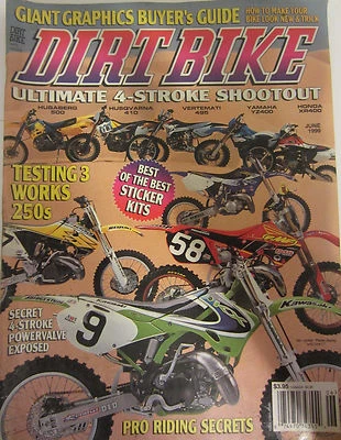 Dirt Bike Magazine June 1999 Ultimate 4-Stroke Shootout Husaberg Husq Vertemati - Image 1 of 2