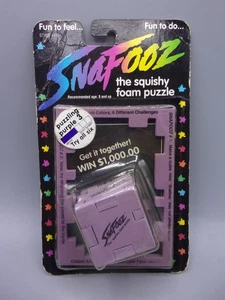 Cubo púrpura estilo #185 vintage SNAFOOZ "The Squishy Foam Puzzle" NUEVO-1990 - Imagen 1 de 2