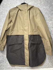 EVERLANE The Renew Anorak Jacket Green Black Hooded Pockets Size L - Picture 1 of 3