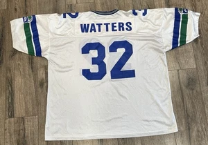 Vintage 90s Seattle Seahawks Ricky Watters #32 White Champion 52 XXL NFL Jersey - Picture 1 of 11