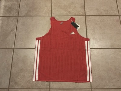Adidas Adizero Chaleco para Correr Camiseta sin Mangas Para Hombre XL NUEVO CON ETIQUETAS JF3462 Rojo Cuello Redondo Foto 1 de 4