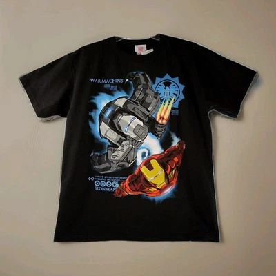 Marvel Iron Man 2 War Machine Black Graphic T-Shirt Youth Boys XL or M U Pick - Image 1 of 3