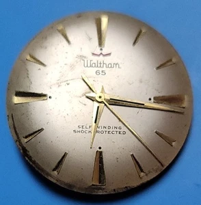 SB1: Waltham 65 Self-Winding 17J 30mm Dial + Movement & Parts Lot Repair - Picture 1 of 3
