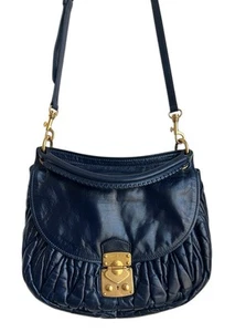 MIU MIU Coffer matelassé leather bag Navy - Picture 1 of 14