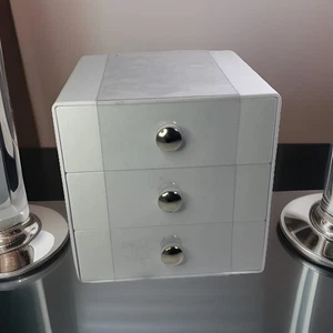 iDesign 3-Drawer Plastic Vanity Organizer, Compact Storage Drawers WHITE - Picture 1 of 6