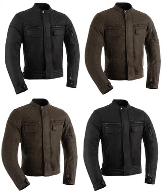 Oxford Hardy 2.0 Mens Motorcycle Jacket Wax Touring Retro Motorbike Jacket - Image 1 of 2