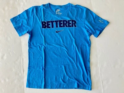 Nike Roger Federer RF Fall 2014 BETTERER Tennis T-Shirt M Blue 619003-406 Rare - Image 1 of 4