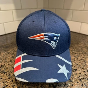New England Patriots 39THIRTY Hat M/L Blue NFL Sideline Stretch Fit Cap - Picture 1 of 8