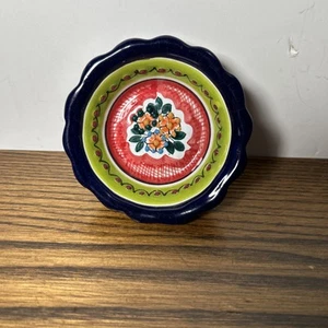 Del Carmen Talavera Spain Pottery 3" Hand Painted Round Oil,Sauces,Bowl Numbered - Picture 1 of 9