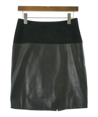 Falda para mujer Balenciaga de cuero negro hasta la rodilla talla 38 usada Foto 1 de 4