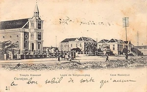 Curaçao - WILLEMSTAD - Emanuel Temple Synagogue - Masonic Lodge - Town-Hall - SE - Picture 1 of 2