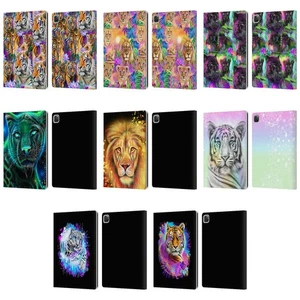 OFFICIAL SHEENA PIKE BIG CATS LEATHER BOOK WALLET CASE COVER FOR APPLE iPAD - Picture 1 of 14