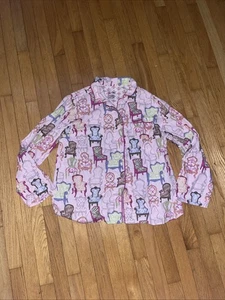 Nick & Nora Women Pajama Top Button Up Long Sleeve Cotton Antique Chair   XXL - Picture 1 of 3