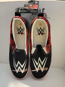 WWE Canvas Slip On Sneakers Size 9.5 By Ground Up - Picture 1 of 8