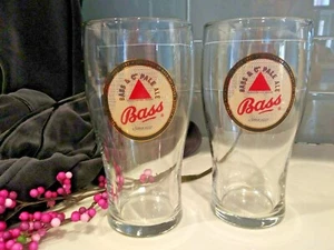 set 2 bicchieri da bar birra Bass & C Pale Ale Pilsner - Foto 1 di 3