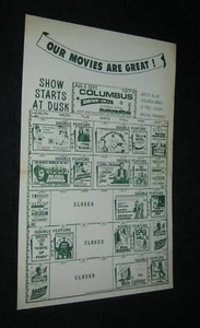 Original CINEMA CALENDAR COLUMBUS KANSAS Bruce Lee PAUL NEWMAN Yog BURT REYNOLDS - Picture 1 of 1