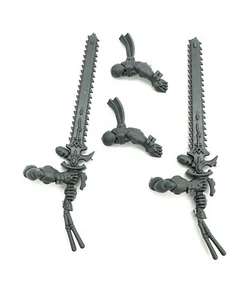 Warhammer 40K Eldar Aeldari Striking Scorpions Bits 2 X Biting Blade Chainsword - Picture 1 of 1
